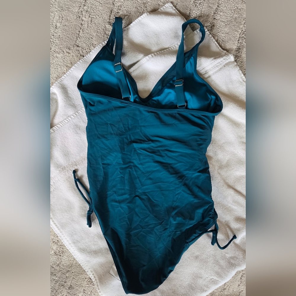 NWT, Teal One Piece Swimsuit, XL - Picture 5 of 6